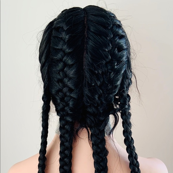 Gorgeous French Braided Premium Fiber Lace Front Wig for Daily Wear/Events 🙌 - Picture 13 of 14